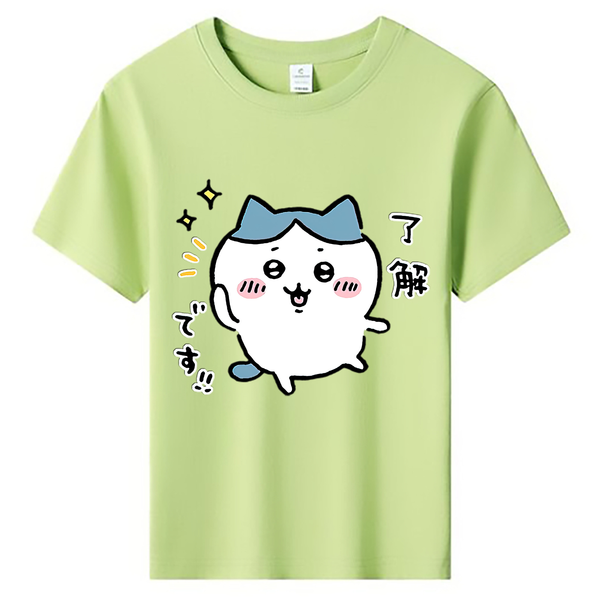 （画像用） ちいかわ ハチワレ Chii-kawa hachiware 綿100％キッズTシャツ（フロントプリント）